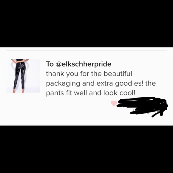 Sexy Black High Rise Wet Look PU Leggings LAST ONE - Picture 8 of 8